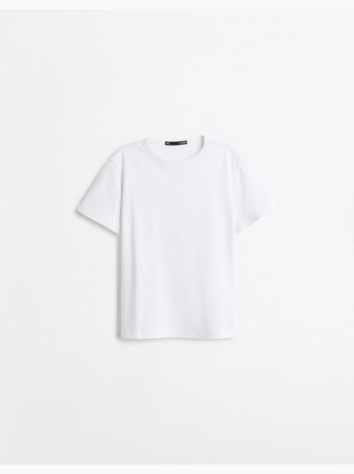 T-shirt à manches courtes interlocks, mo fashion - Kiabi