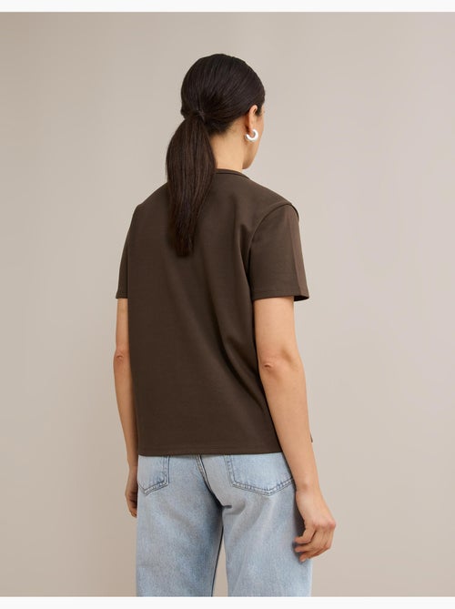 T-shirt à manches courtes interlocks, mo fashion - Kiabi