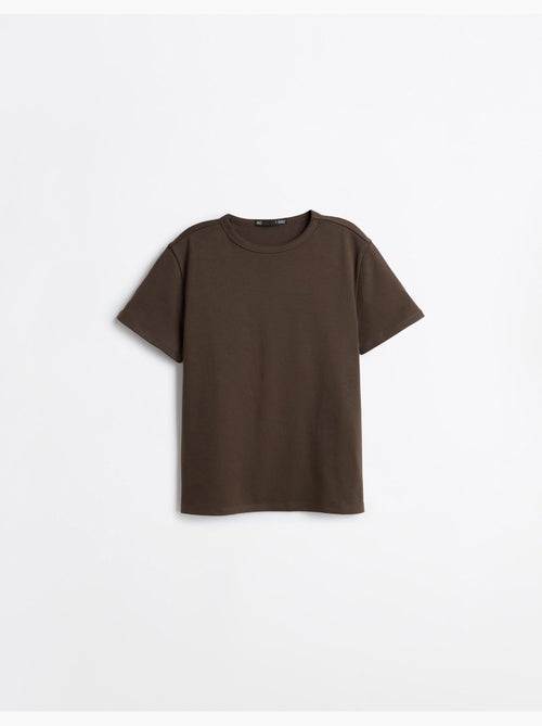 T-shirt à manches courtes interlocks, mo fashion - Kiabi