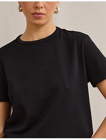 T-shirt à manches courtes interlocks, mo fashion
