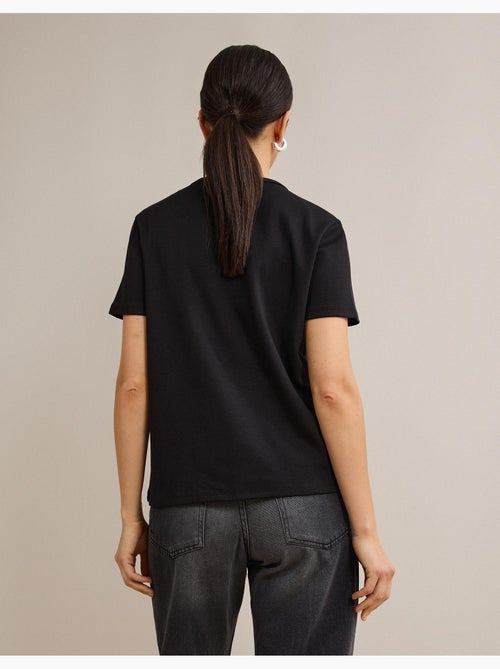 T-shirt à manches courtes interlocks, mo fashion - Kiabi