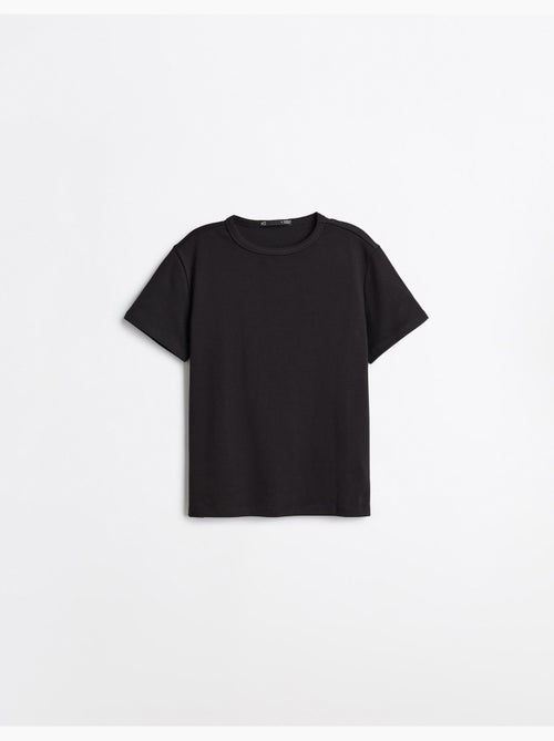 T-shirt à manches courtes interlocks, mo fashion - Kiabi