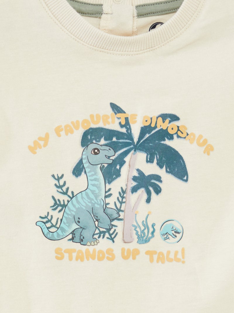 T-shirt à manches courtes 'Jurassic World' BLANC - Kiabi