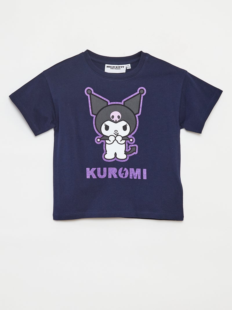 T-shirt à manches courtes 'Kuromi' 'Hello Kitty' NOIR - Kiabi