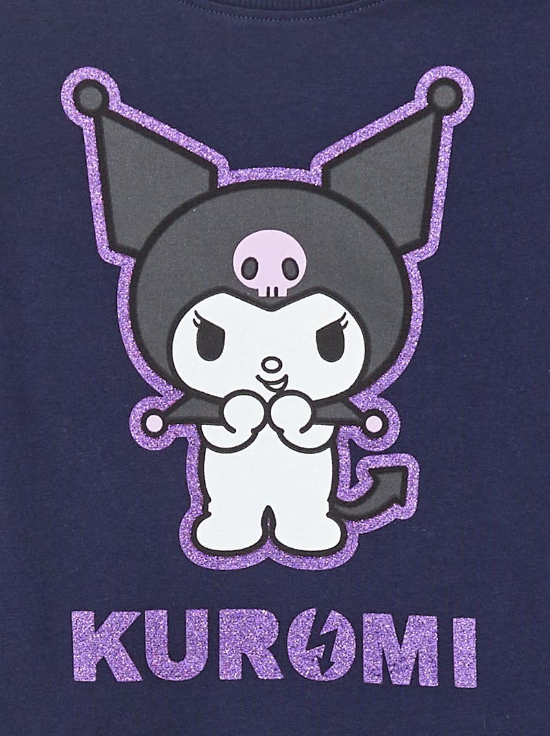T-shirt à manches courtes 'Kuromi' 'Hello Kitty' NOIR - Kiabi