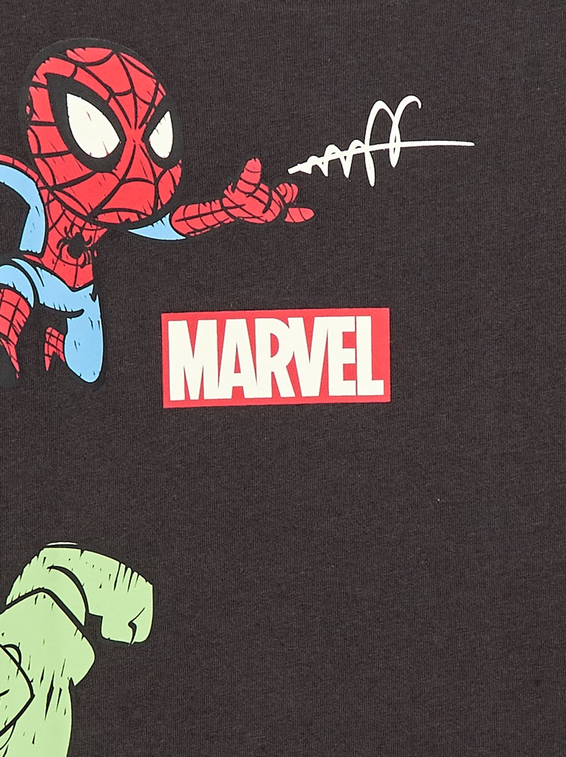 T-shirt à manches courtes 'Marvel' 'Avengers' Noir - Kiabi