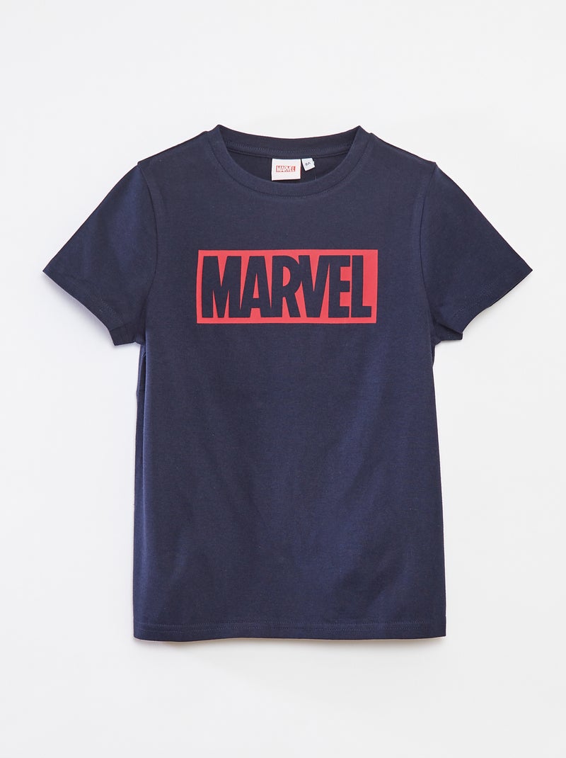 T-shirt à manches courtes 'Marvel' Bleu - Kiabi