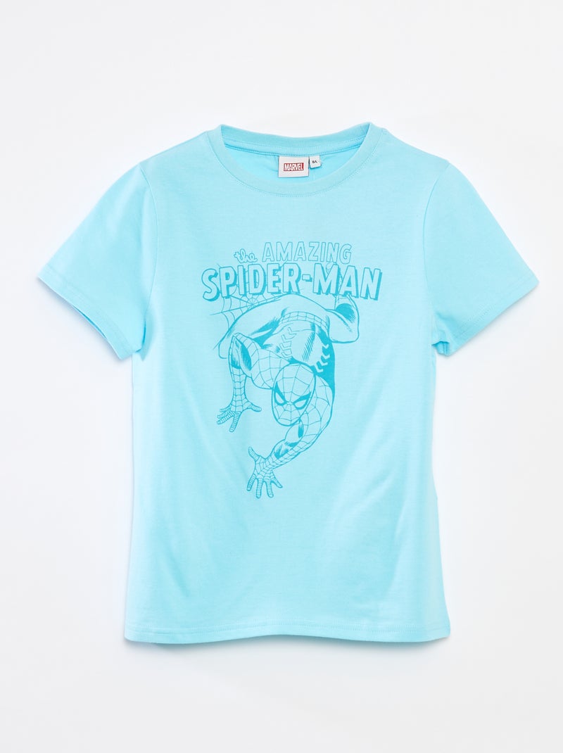 T-shirt à manches courtes 'Marvel' Bleu - Kiabi