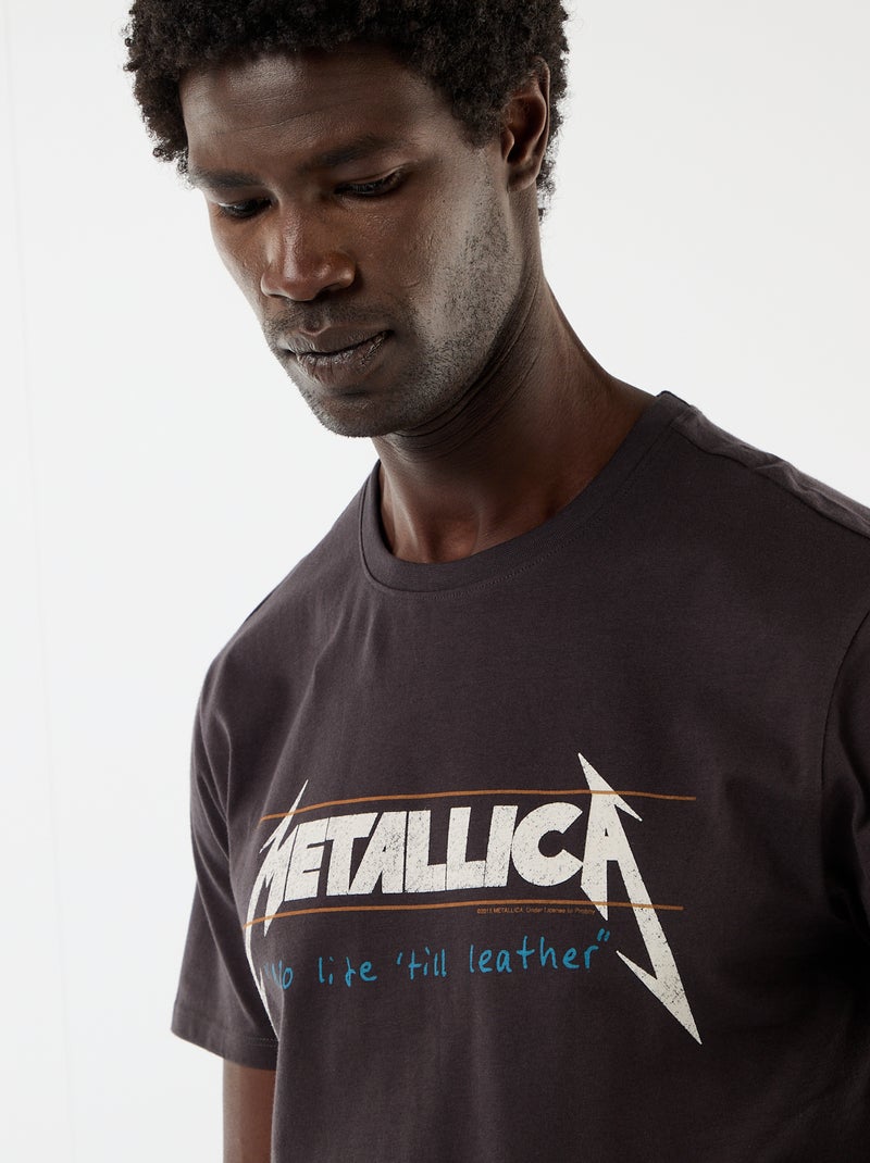 T-shirt à manches courtes 'Metallica' Noir - Kiabi