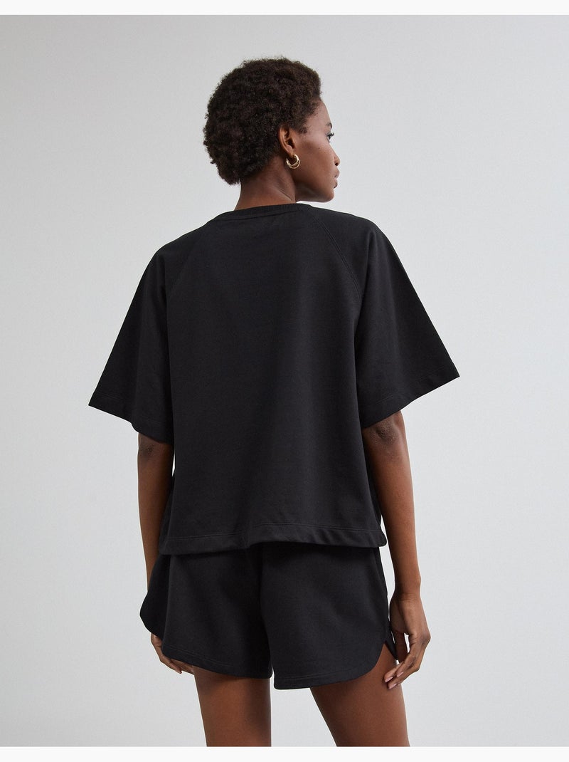 T-shirt à manches courtes, mo fashion Noir - Kiabi