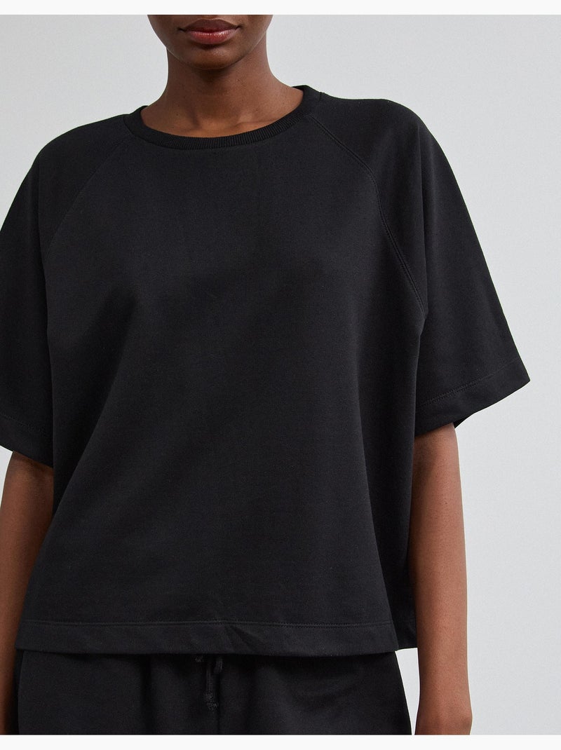 T-shirt à manches courtes, mo fashion Noir - Kiabi