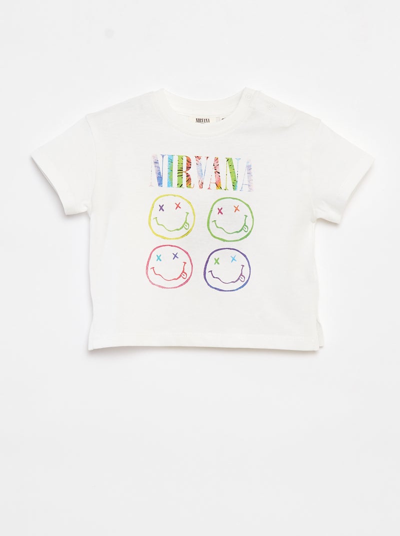 T-shirt à manches courtes 'Nirvana' ROSE - Kiabi
