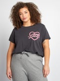 T-shirt à manches courtes Noir - Kiabi