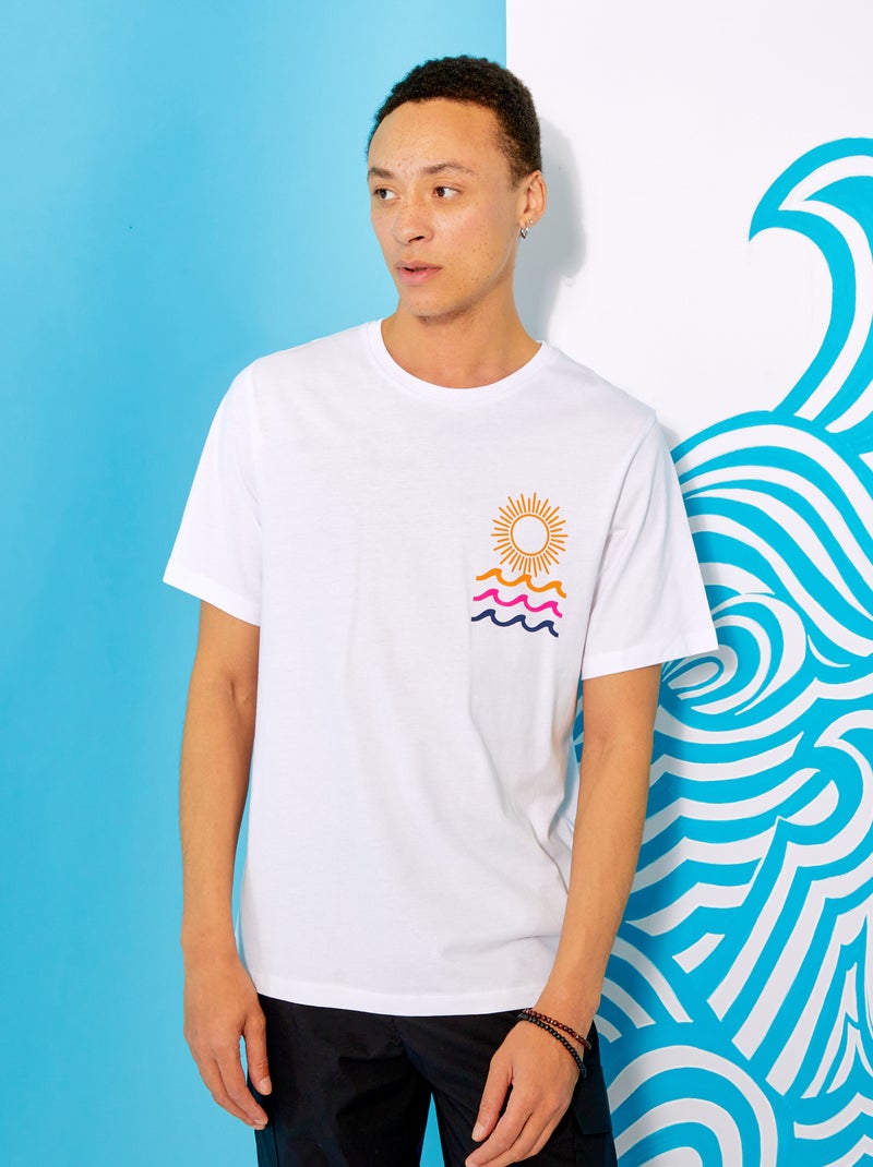 T-shirt à manches courtes 'Produkt' Blanc - Kiabi