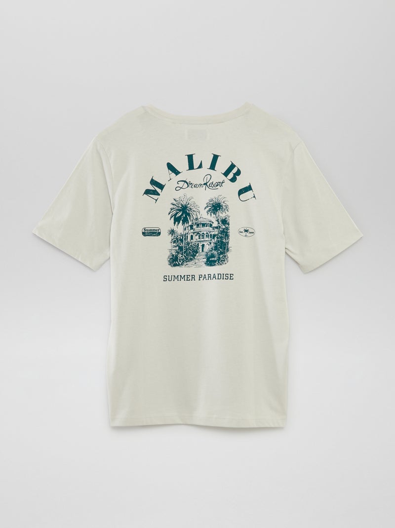 T-shirt à manches courtes 'Produkt' BLANC - Kiabi