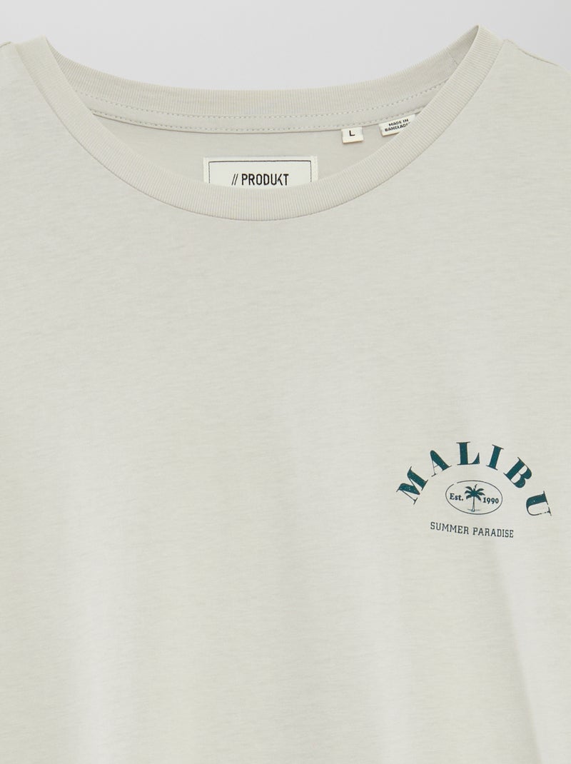 T-shirt à manches courtes 'Produkt' BLANC - Kiabi