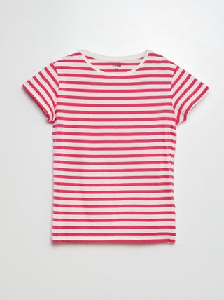 T-shirt à manches courtes rayé