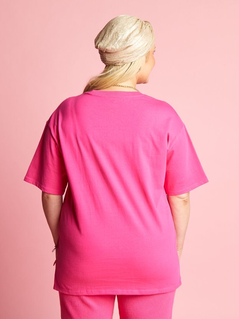 T-shirt à  manches courtes Rose - Kiabi