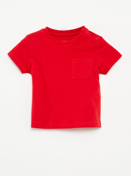 T-shirt à manches courtes uni - Kiabi