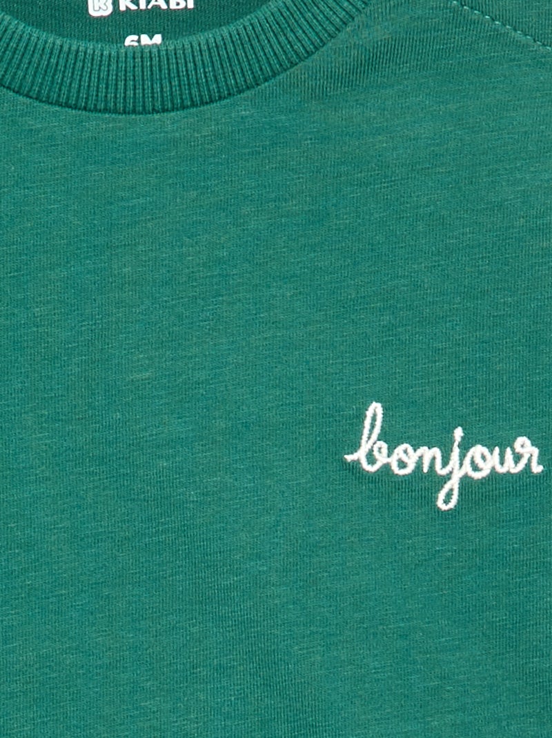 T-shirt à manches courtes Vert - Kiabi