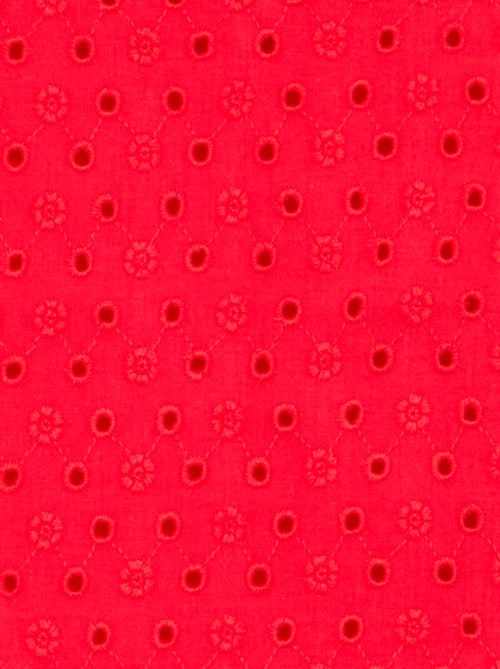 T-shirt à manches courtes volantées et broderies anglaises - Kiabi