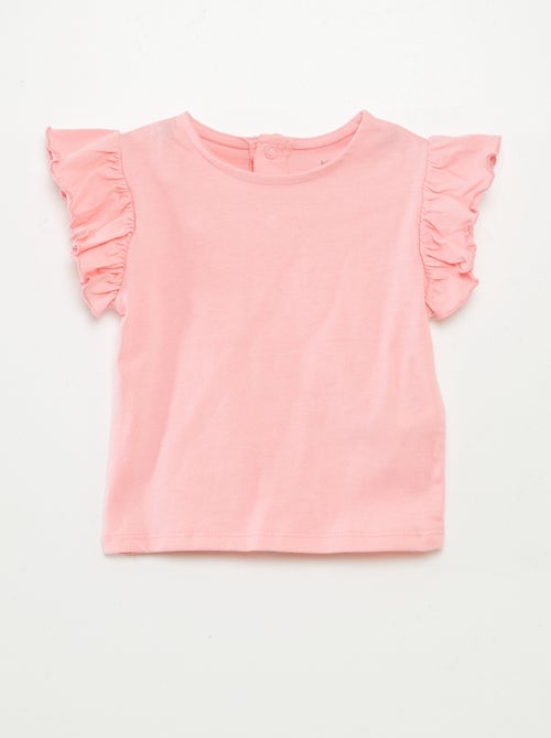 T-shirt à manches courtes volantées - Kiabi