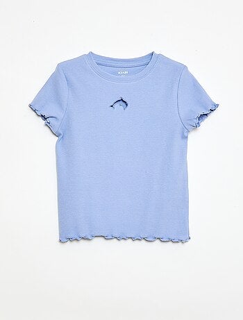 T-shirt à manches courtesavec forme ajourée