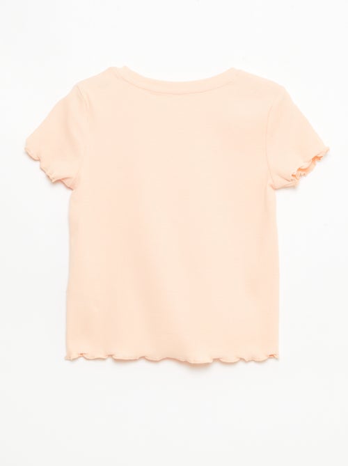 T-shirt à manches courtesavec forme ajourée - Kiabi