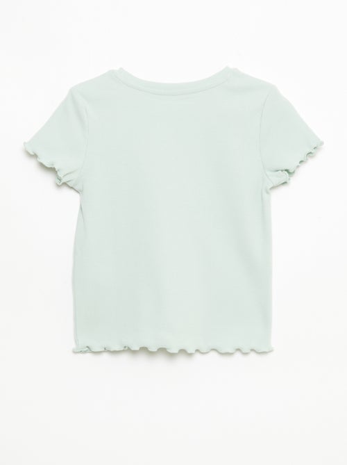 T-shirt à manches courtesavec forme ajourée - Kiabi