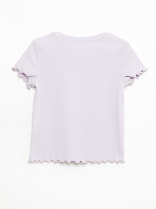 T-shirt à manches courtesavec forme ajourée - Kiabi