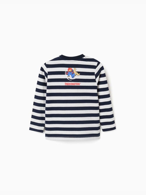 T-shirt à manches longues à rayures avec Paddington - Kiabi