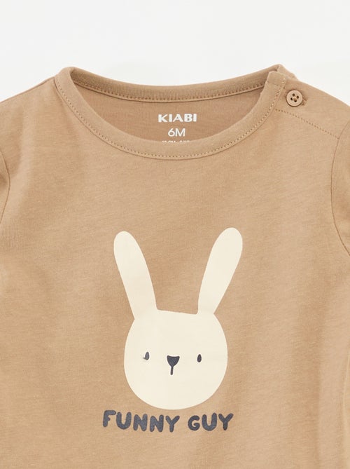 T-shirt à manches longues avec animation - Kiabi