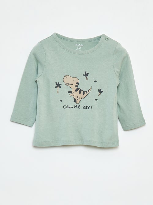 T-shirt à manches longues avec animation - Kiabi
