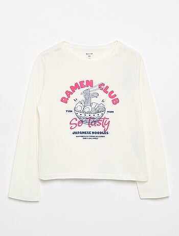 T-shirt à manches longues avec imprimé