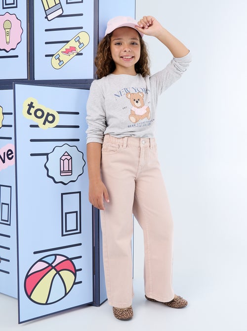 T-shirt à manches longues avec imprimé - Kiabi