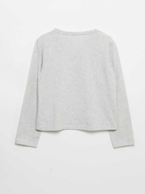 T-shirt à manches longues avec imprimé - Kiabi