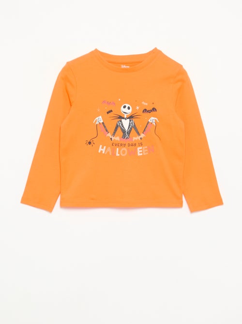 T-shirt à manches longues avec imprimé 'Halloween' - Kiabi