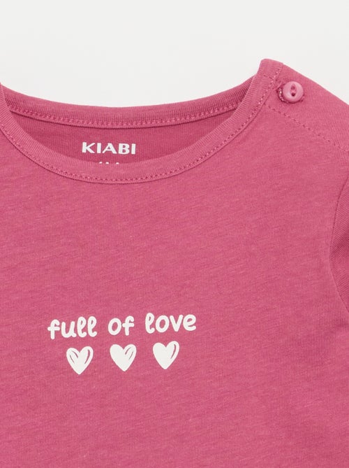 T-shirt à manches longues avec imprimé - Kiabi