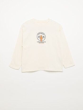 T-shirt à manches longues avec patchs devant et dos