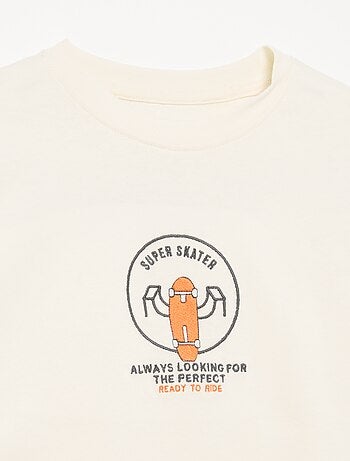 T-shirt à manches longues avec patchs devant et dos
