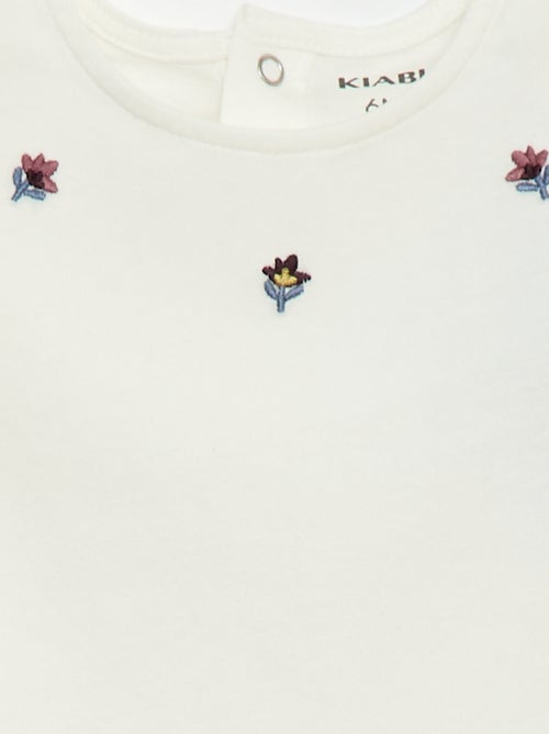 T-shirt à manches longues avec poignets volantés - Kiabi