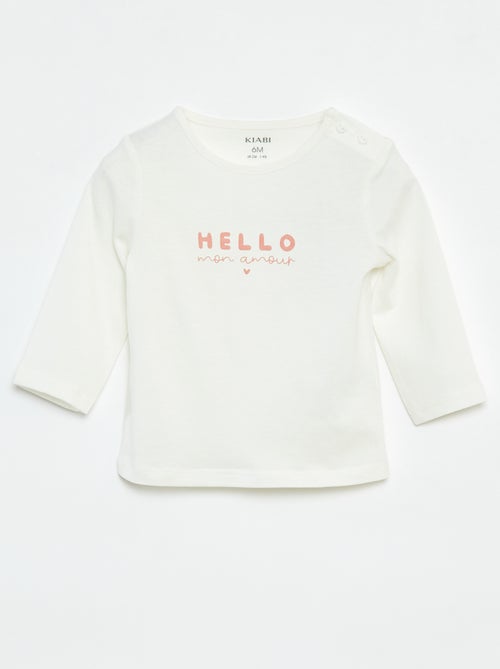 T-shirt à manches longues avec print - Kiabi