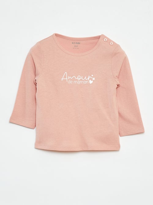T-shirt à manches longues avec print - Kiabi