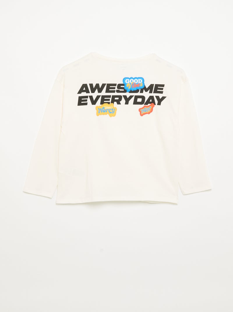 T-shirt à manches longues Blanc - Kiabi