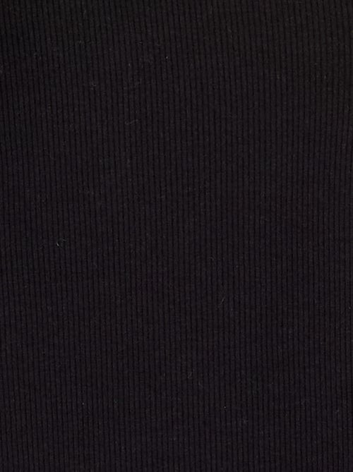 T-shirt à manches longues en maille côtelée - Kiabi