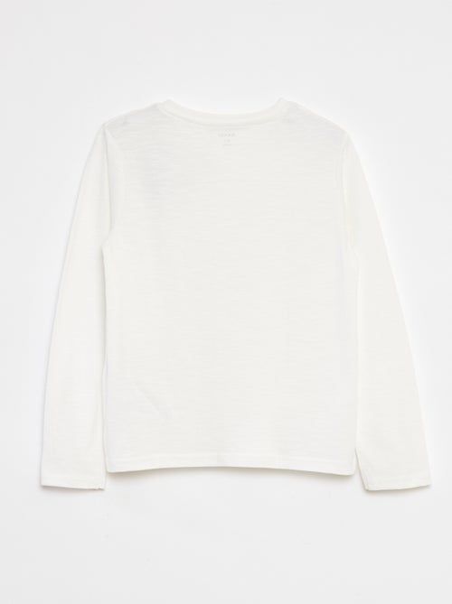 T-shirt à manches longues et col tunisien - Kiabi