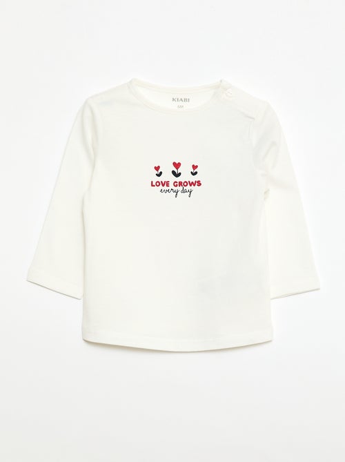T-shirt à manches longues imprimé - Kiabi