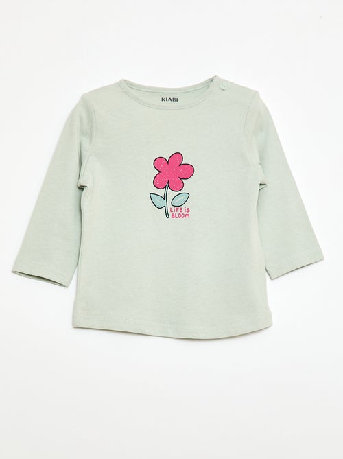 T-shirt à manches longues imprimé - Kiabi
