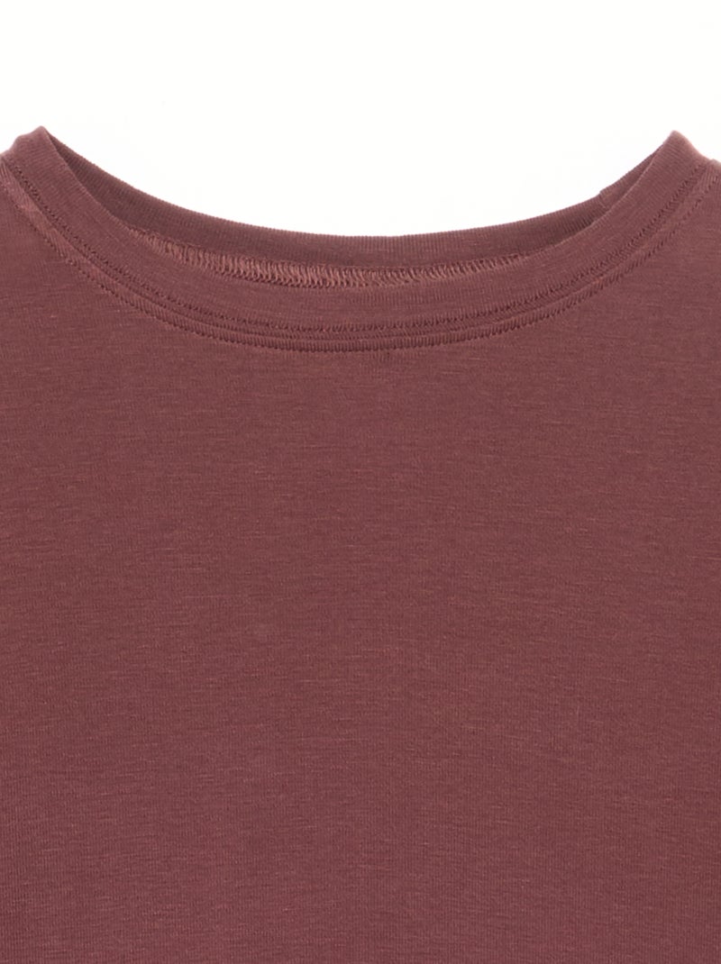 T-shirt à manches longues Marron - Kiabi