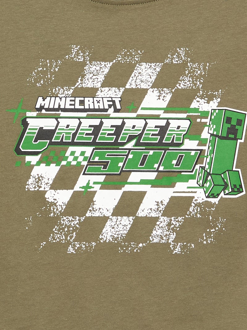 T-shirt à manches longues 'Minecraft' Vert - Kiabi